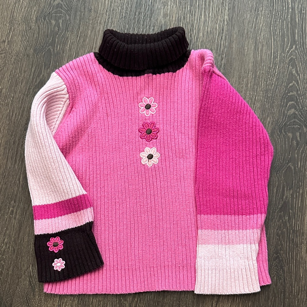 Koala Kids Pink and Brown Sweater Vintage